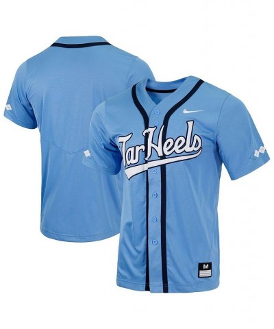 Men's Carolina Blue North Carolina Tar Heels Replica Full-Button Baseball Jersey $40.00 Jersey