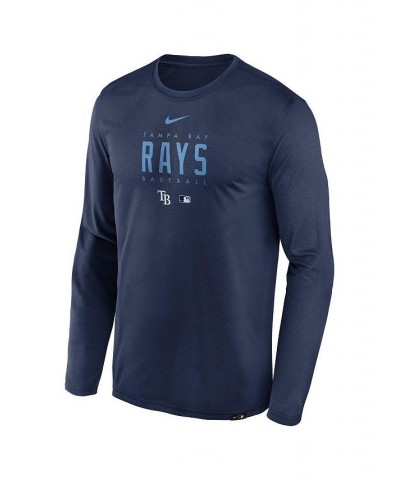 Men's Navy Tampa Bay Rays Authentic Collection Team Logo Legend Performance Long Sleeve T-shirt $23.65 T-Shirts