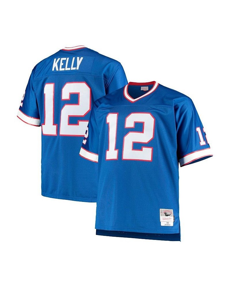 Men's Jim Kelly Royal Buffalo Bills Big and Tall 1990 Retired Player Replica Jersey $56.10 Jersey