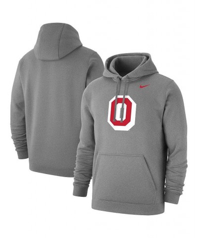 Men's Heathered Gray Ohio State Buckeyes Big and Tall Alternate Logo Club Pullover Hoodie $41.65 Sweatshirt