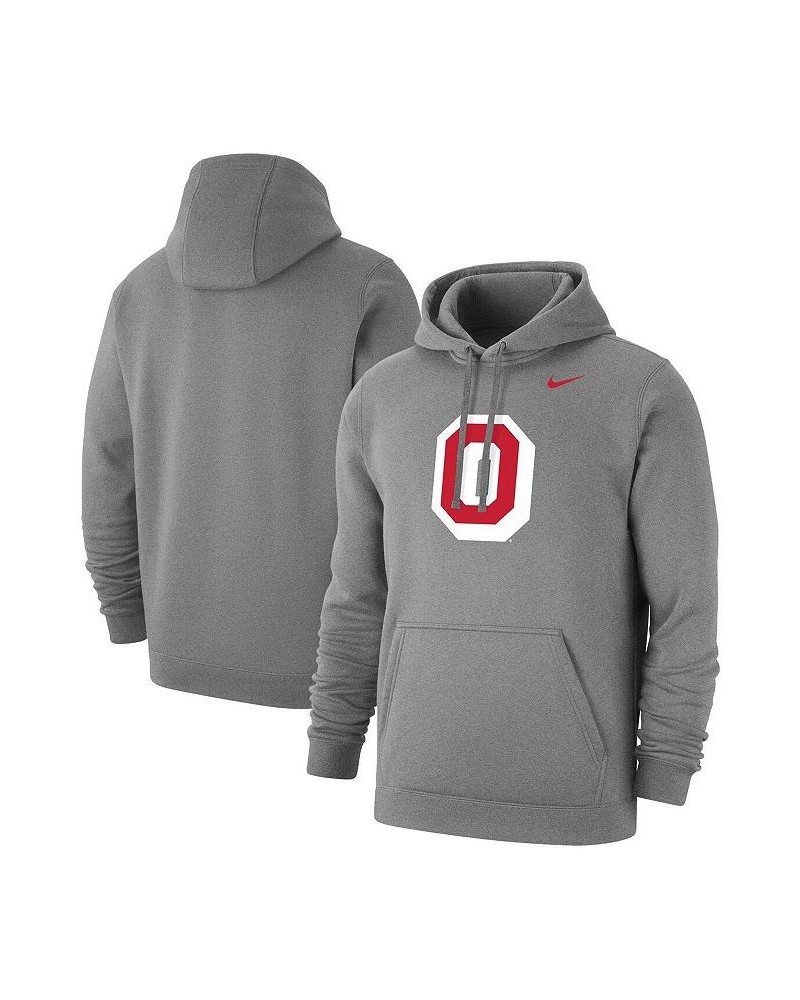 Men's Heathered Gray Ohio State Buckeyes Big and Tall Alternate Logo Club Pullover Hoodie $41.65 Sweatshirt