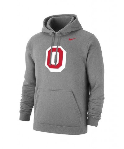 Men's Heathered Gray Ohio State Buckeyes Big and Tall Alternate Logo Club Pullover Hoodie $41.65 Sweatshirt