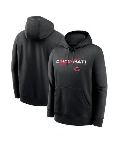 Men's Black Cincinnati Reds Swoosh NeighborHOOD Pullover Hoodie $34.00 Sweatshirt