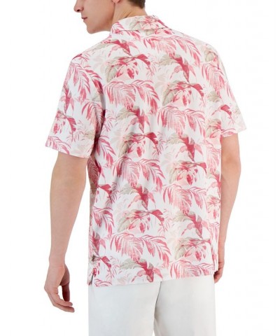 Men's Floating Fronds Islandzone Botanical-Print PiquÉ Polo Shirt Pink $51.60 Polo Shirts