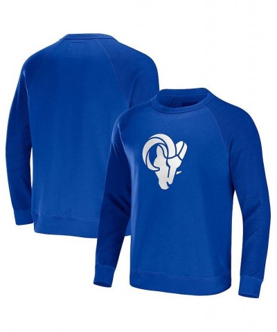 Men's NFL x Darius Rucker Collection by Royal Los Angeles Rams Raglan Fleece Pullover Sweatshirt $29.89 Sweatshirt