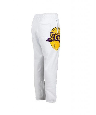 Men's White Los Angeles Lakers Sweatpants $40.03 Pants