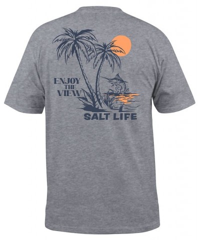 Men's Salt Life Enjoy The View Graphic Short-Sleeve T-Shirt Orange $18.02 T-Shirts