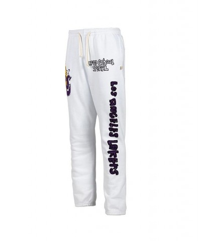 Men's White Los Angeles Lakers Sweatpants $40.03 Pants