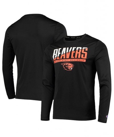 Men's Black Oregon State Beavers Wordmark Slash Long Sleeve T-shirt $18.00 T-Shirts