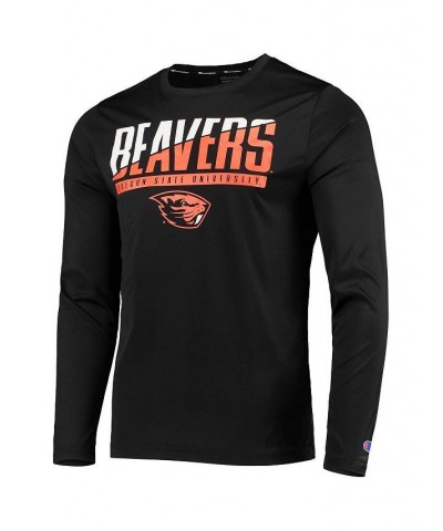 Men's Black Oregon State Beavers Wordmark Slash Long Sleeve T-shirt $18.00 T-Shirts