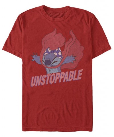 Men's Unstoppable Stitch Short Sleeve T-Shirt Red $16.10 T-Shirts