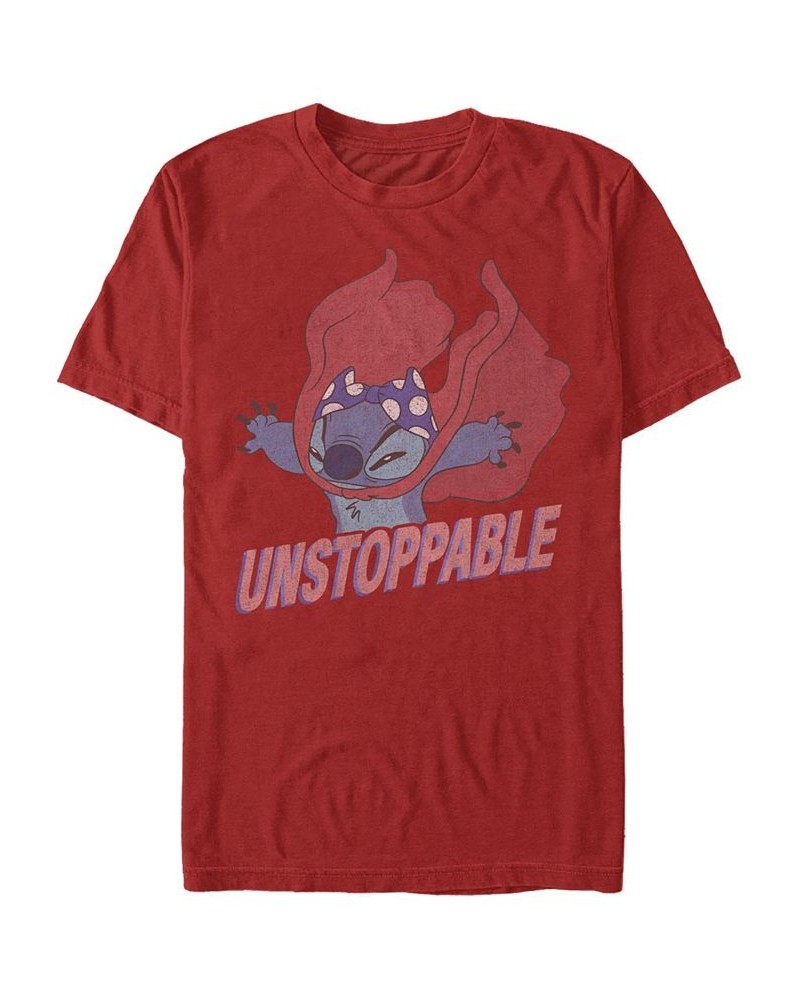 Men's Unstoppable Stitch Short Sleeve T-Shirt Red $16.10 T-Shirts