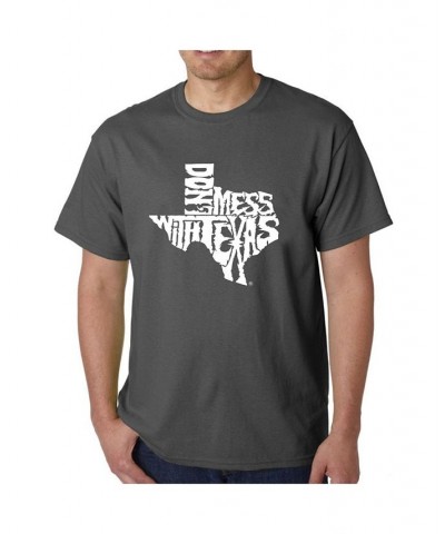 Mens Word Art T-Shirt - Dont Mess with Texas Gray $16.10 T-Shirts