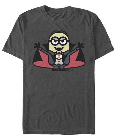 Despicable Me Men's Minions Dracula Halloween Monster Short Sleeve T-Shirt Gray $17.15 T-Shirts