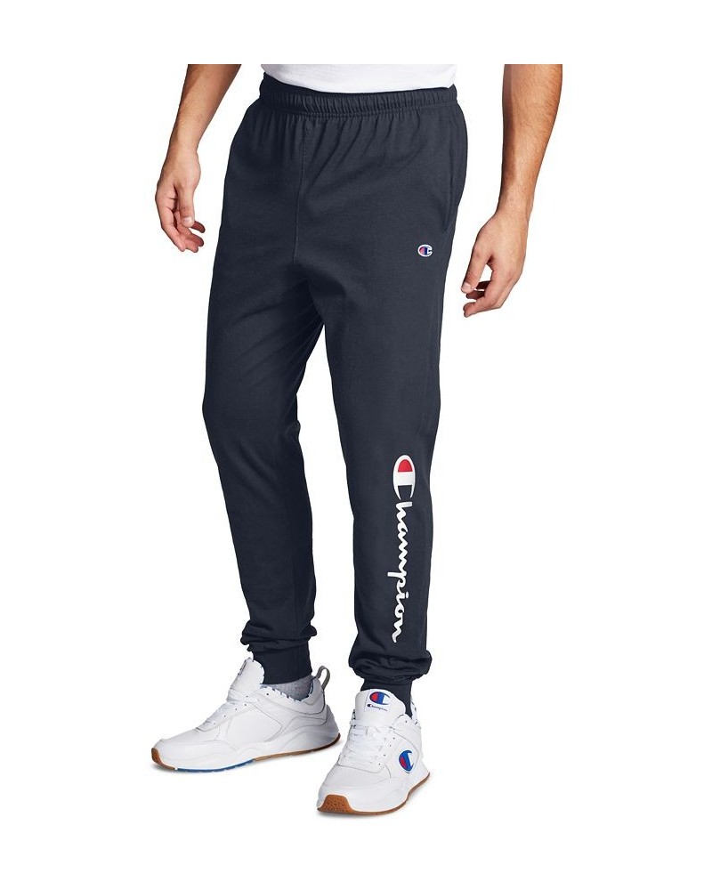 Men's Standard-Fit Script Logo-Print Joggers Navy $17.20 Pants