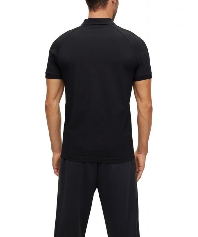 BOSS Men's Rhinestone Details Stretch-Cotton Slim-Fit Polo Shirt Black $56.32 Polo Shirts