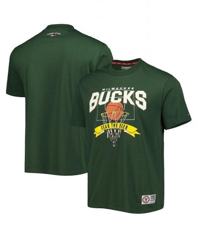 Men's Hunter Green Milwaukee Bucks Tim Backboard T-shirt $24.75 T-Shirts