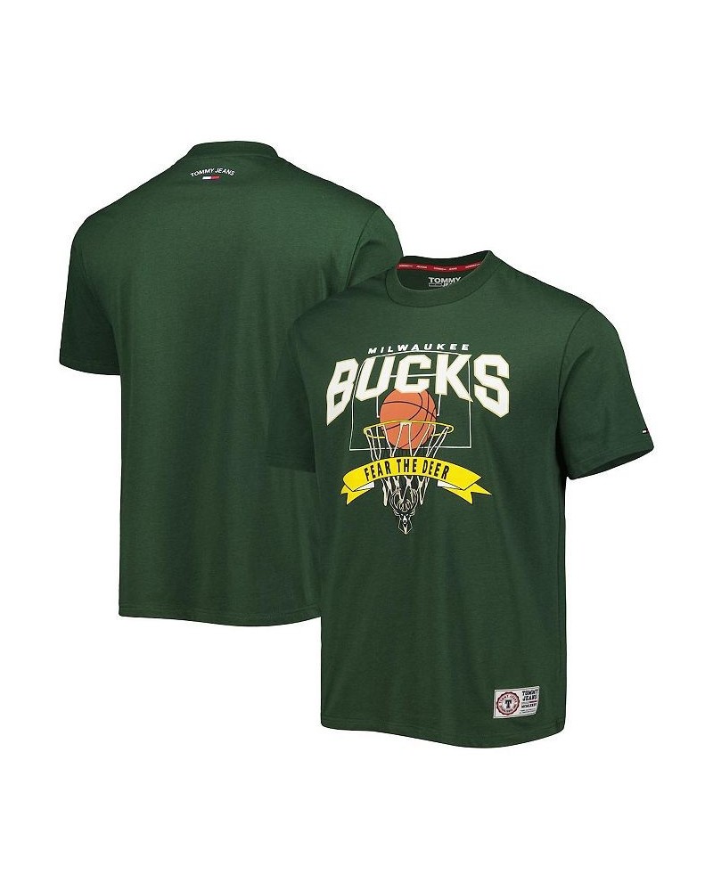 Men's Hunter Green Milwaukee Bucks Tim Backboard T-shirt $24.75 T-Shirts