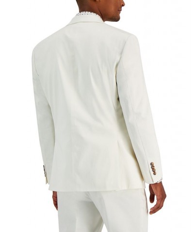 Men's Classic-Fit Linen Vested Suit Separates White $55.80 Suits