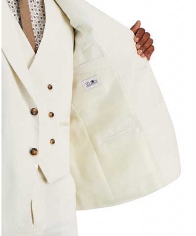 Men's Classic-Fit Linen Vested Suit Separates White $55.80 Suits