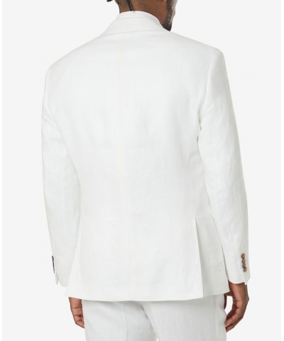 Men's Classic-Fit Linen Vested Suit Separates White $55.80 Suits