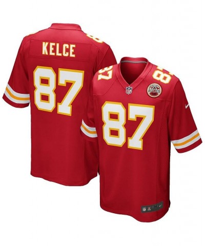 Men's Travis Kelce Red Kansas City Chiefs Team Game Jersey $60.20 Jersey