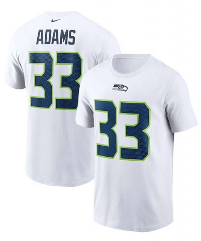 Men's Jamal Adams White Seattle Seahawks Name and Number T-shirt $21.23 T-Shirts