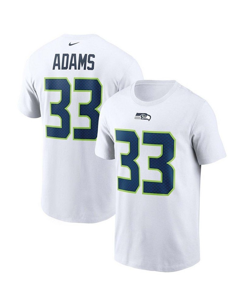 Men's Jamal Adams White Seattle Seahawks Name and Number T-shirt $21.23 T-Shirts