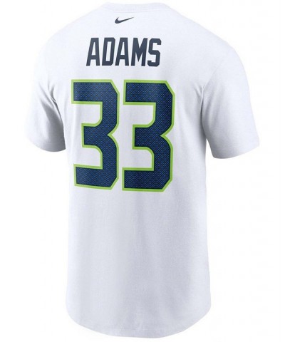 Men's Jamal Adams White Seattle Seahawks Name and Number T-shirt $21.23 T-Shirts