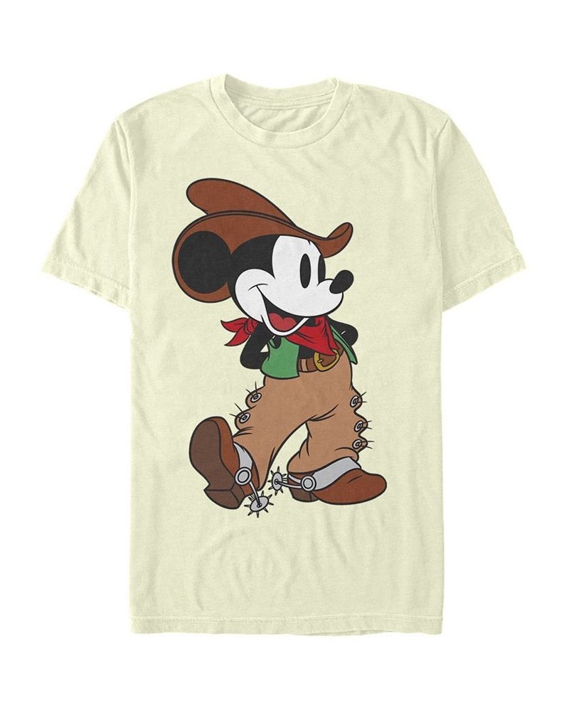 Men's Cowboy Mickey Short Sleeve T-Shirt Tan/Beige $19.59 T-Shirts