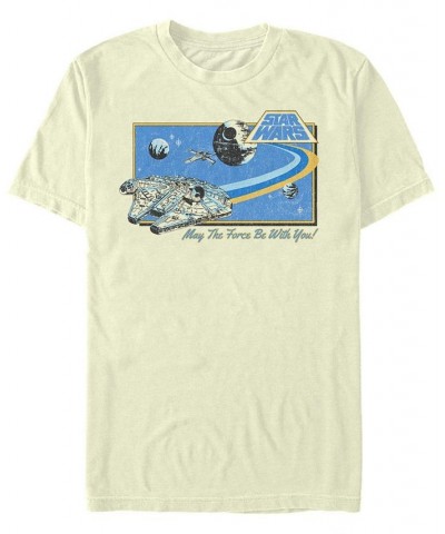 Men's Star Wars Falcon Short Sleeve T-shirt Tan/Beige $17.15 T-Shirts