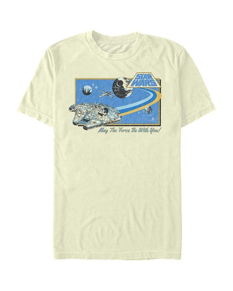 Men's Star Wars Falcon Short Sleeve T-shirt Tan/Beige $17.15 T-Shirts