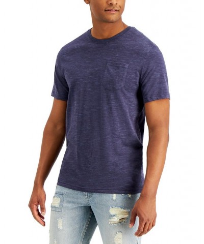 Men's Nep Crew T-Shirt Blue $8.61 T-Shirts