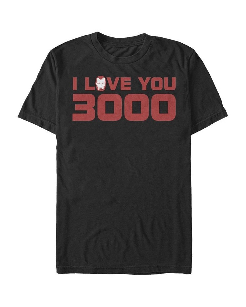 Marvel Men's Avengers Endgame I Love You 3000 Iron Man Helmet, Short Sleeve T-shirt Black $14.35 T-Shirts