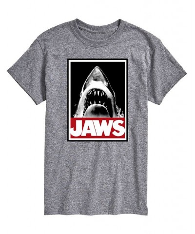 Men's Jaws T-shirt Gray $17.15 T-Shirts