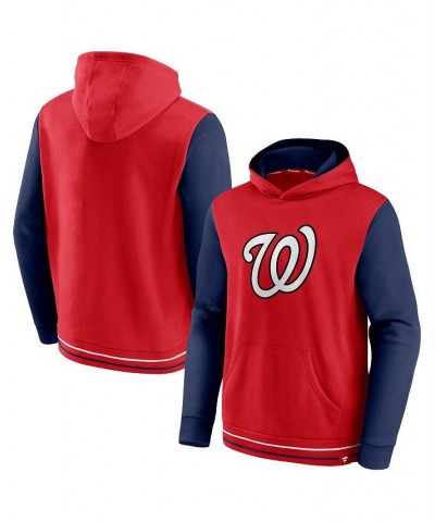 Men's Branded Red, Navy Washington Nationals Last Whistle Pullover Hoodie $32.90 Sweatshirt