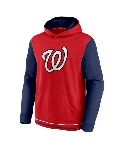 Men's Branded Red, Navy Washington Nationals Last Whistle Pullover Hoodie $32.90 Sweatshirt