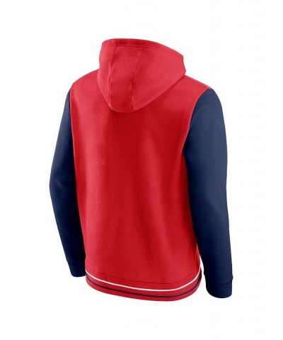 Men's Branded Red, Navy Washington Nationals Last Whistle Pullover Hoodie $32.90 Sweatshirt