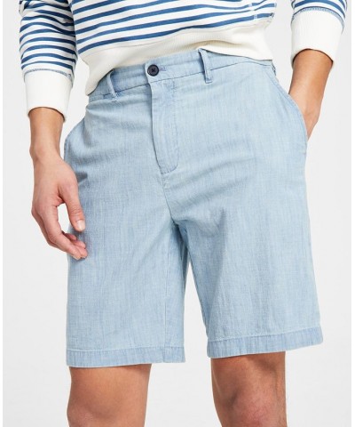 Men's Big & Tall 9" Chambray Shorts Blue $39.38 Shorts