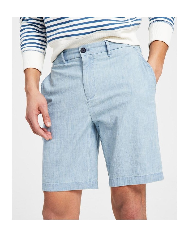 Men's Big & Tall 9" Chambray Shorts Blue $39.38 Shorts