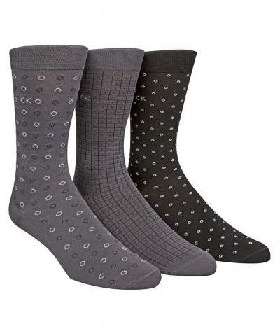 Men's 3-Pk. Patterned Crew Socks Blue $11.71 Socks