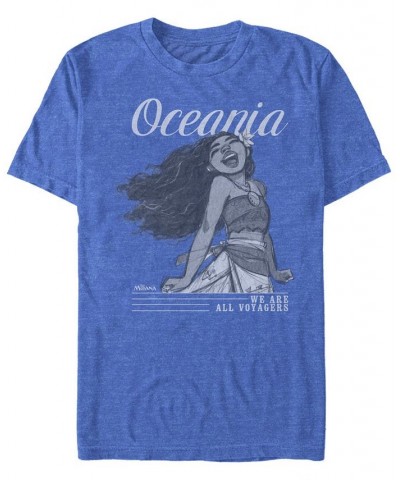 Disney Men's Moana Sketch Oceania We are All Voyagers, Short Sleeve T-Shirt Blue $19.94 T-Shirts