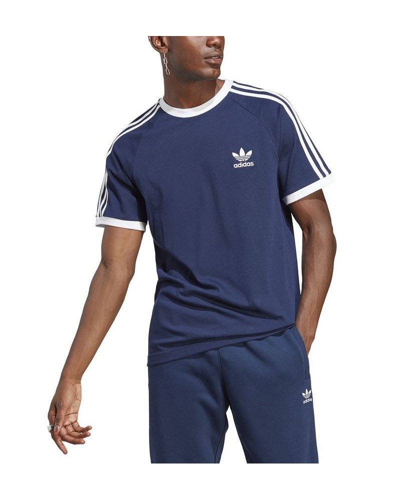 adidas Men's Originals 3-Stripes Cali T-Shirt Blue $18.00 T-Shirts