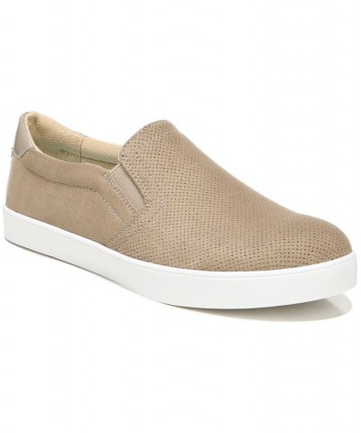 Women's Madison Slip on Sneakers Wood Brown Fabric $27.60 Shoes