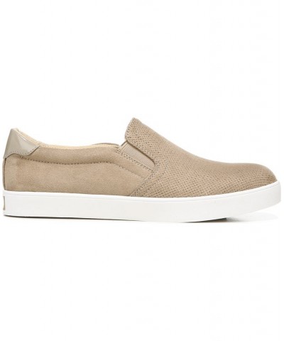 Women's Madison Slip on Sneakers Wood Brown Fabric $27.60 Shoes