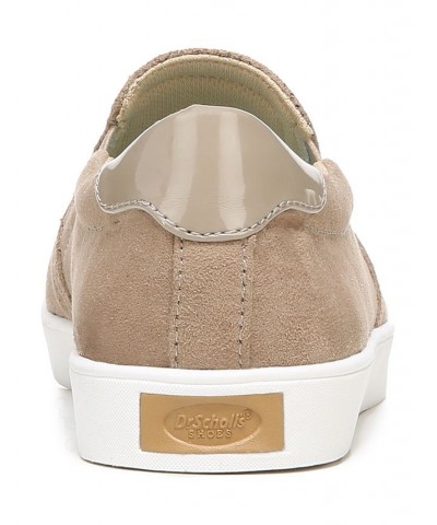 Women's Madison Slip on Sneakers Wood Brown Fabric $27.60 Shoes