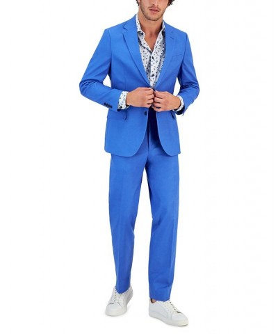 Men's Modern-Fit Cotton/Linen Blend Suit PD03 $54.99 Suits