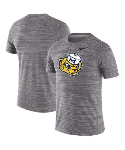 Men's Charcoal Michigan Wolverines Big and Tall Historic Logo Velocity Performance T-shirt $32.44 T-Shirts