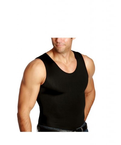 Men's Big & Tall Insta Slim Compression Muscle Tank Top Tan/Beige $35.67 Undershirt