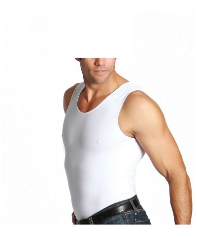 Men's Big & Tall Insta Slim Compression Muscle Tank Top Tan/Beige $35.67 Undershirt